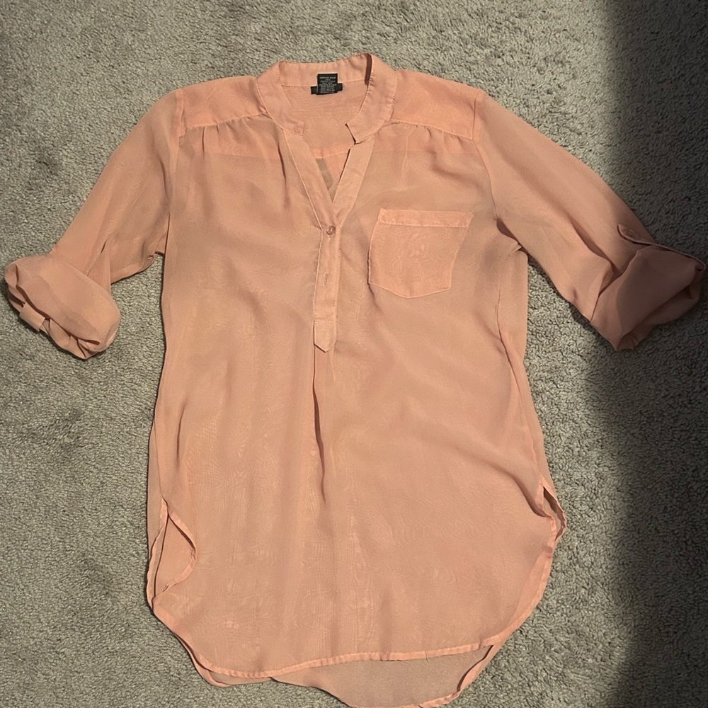 Sheer button up blouse